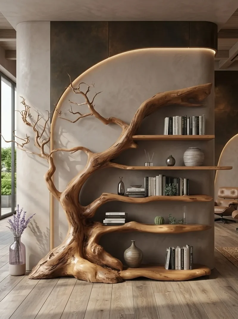 Coastal Timber Limb Reading Stand Surface Fixed Interior Accent