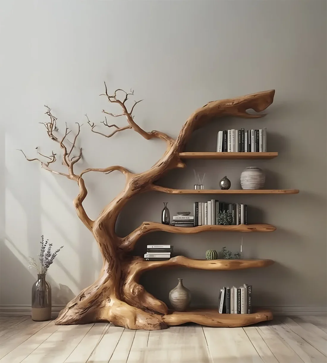 Coastal Timber Limb Reading Stand Surface Fixed Interior Accent