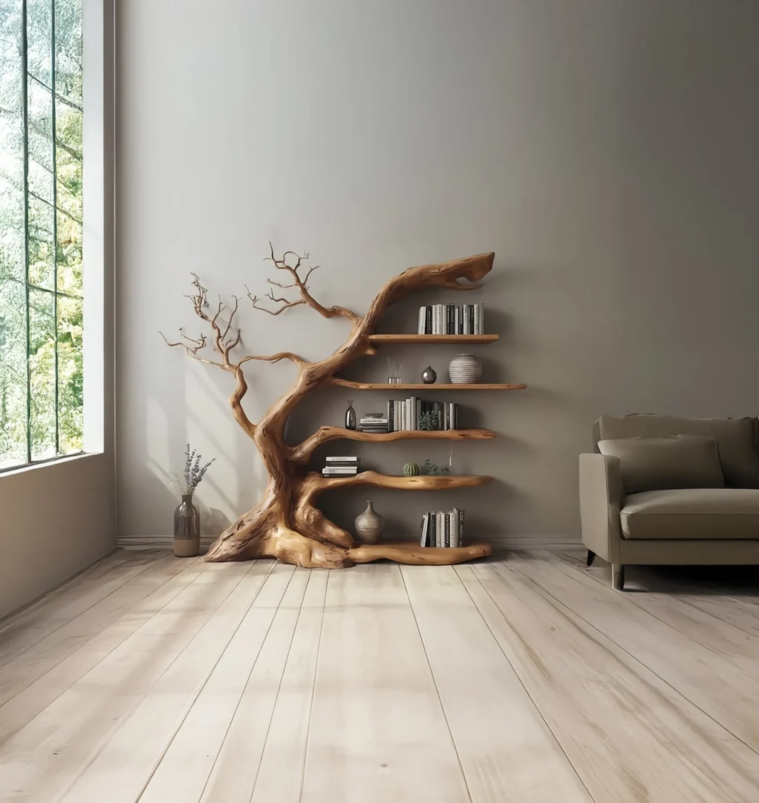Coastal Timber Limb Reading Stand Surface Fixed Interior Accent - Image 2