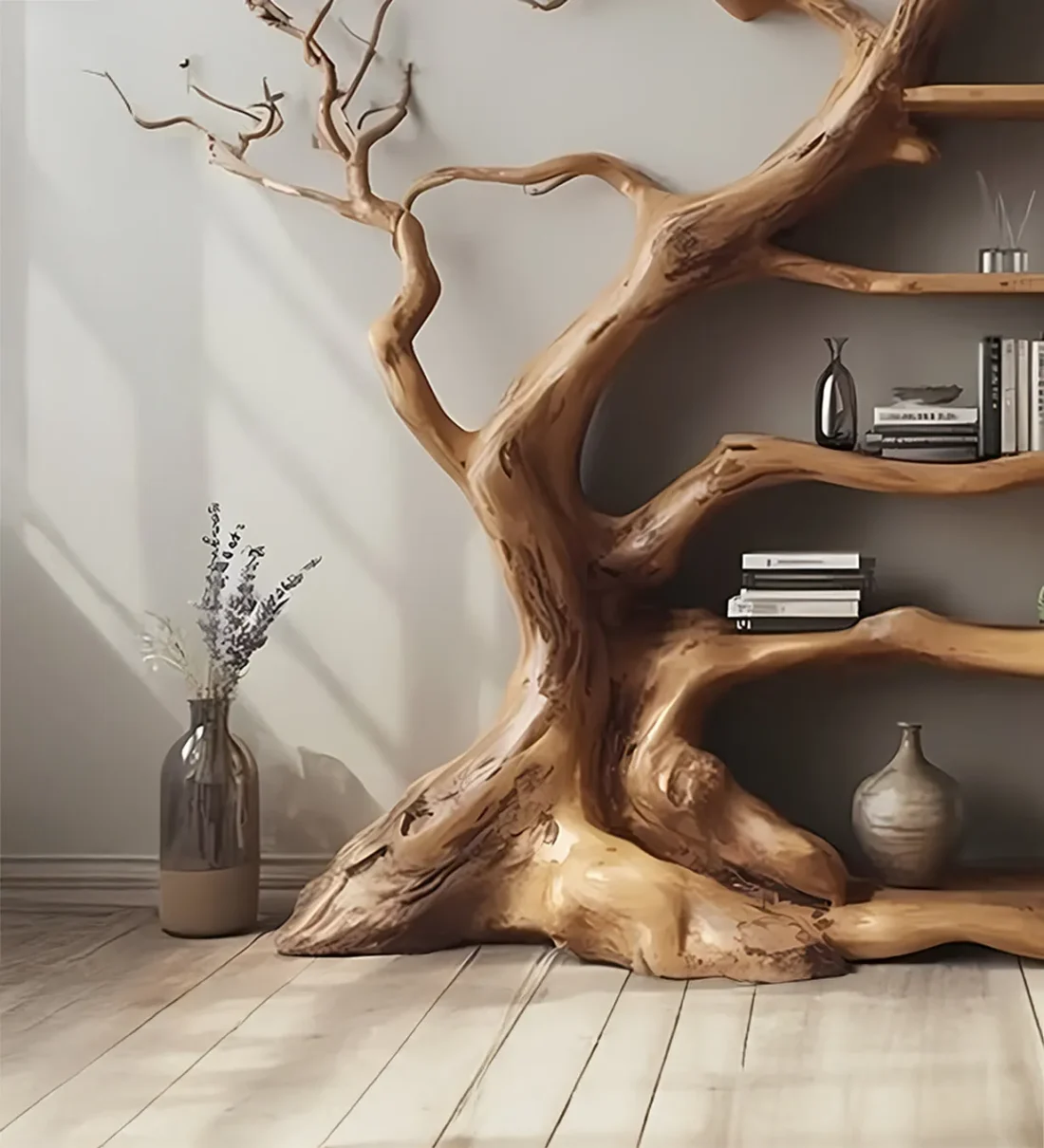 Coastal Timber Limb Reading Stand Surface Fixed Interior Accent - Image 3