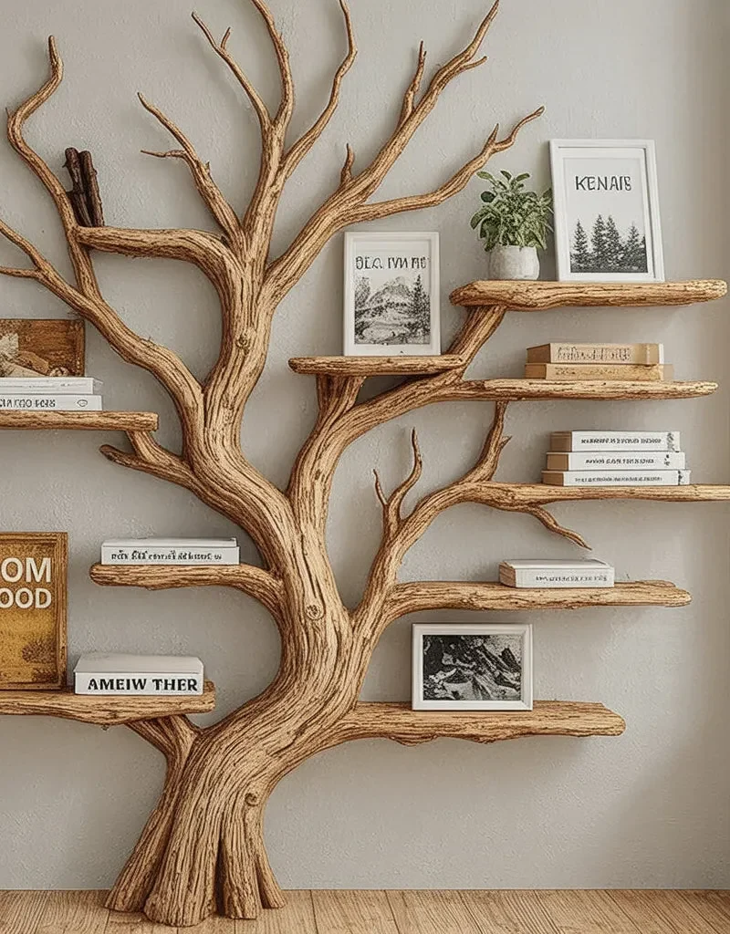 Arbor Silhouette Timber Literature Tower for Lounge and Study