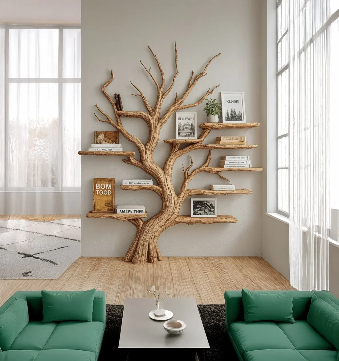 Arbor Silhouette Timber Literature Tower for Lounge and Study - Image 3
