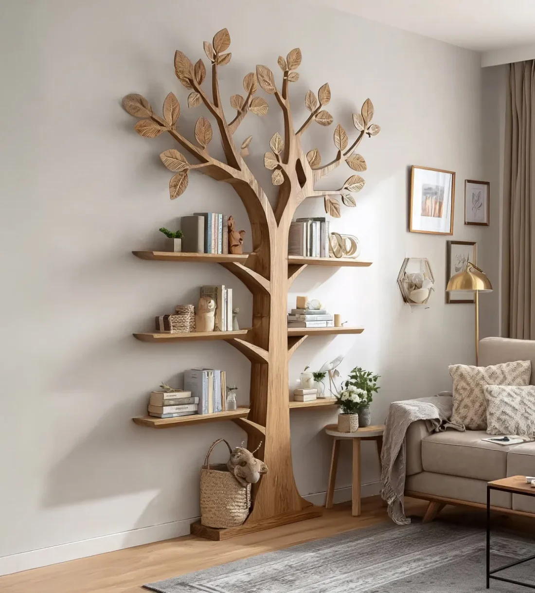 Timber Arbor Reading Tower Surface Fixed Organic Finish Furnishing