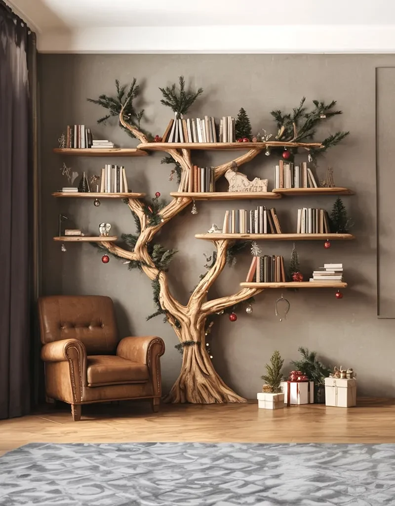 Sculpted Limb Form Timber Volume Holder for Lounge and Study