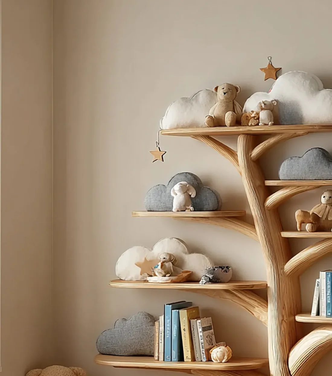 Playroom Timber Reading Ledge Set Raised Fit Child Friendly - Image 2