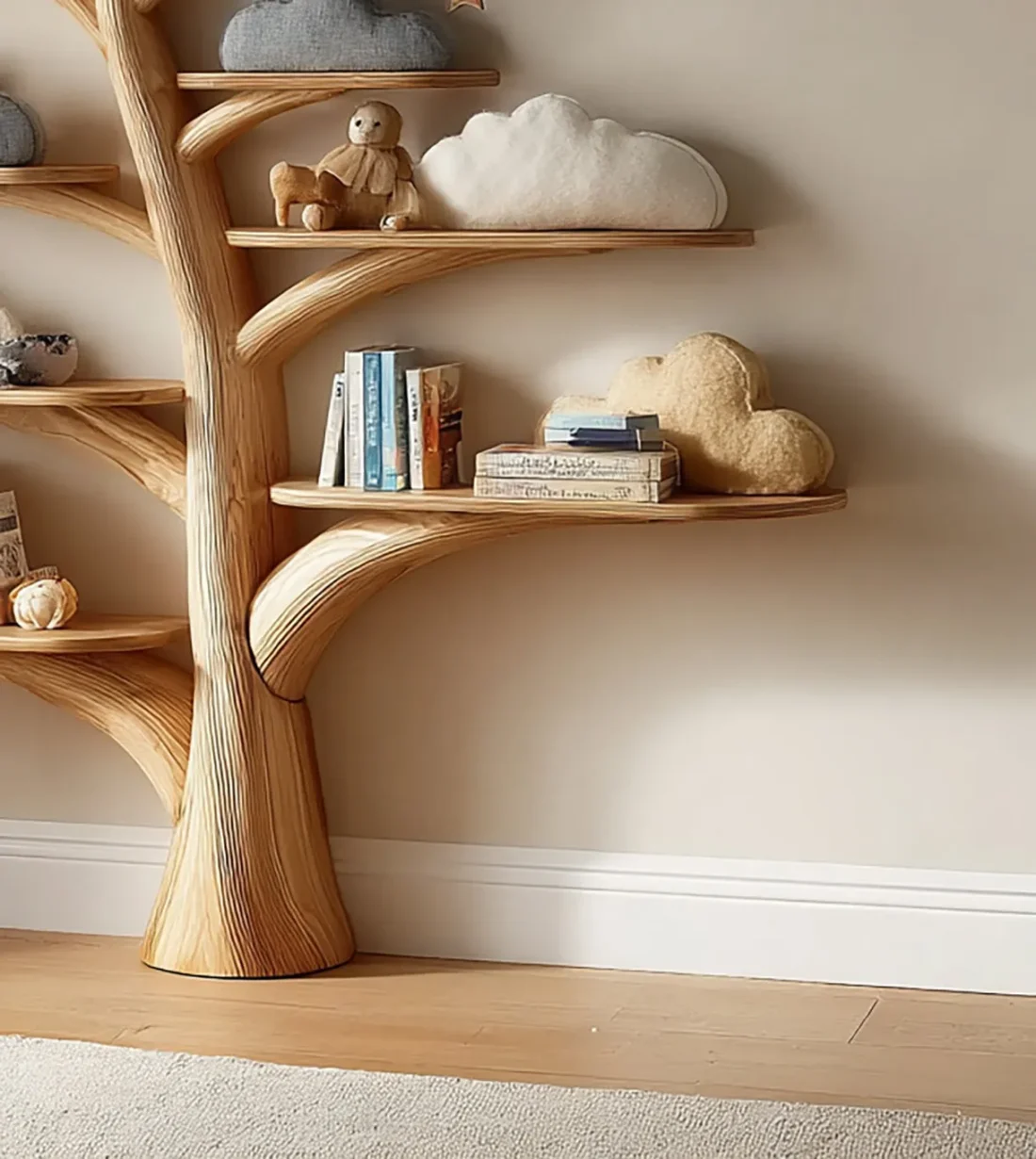 Playroom Timber Reading Ledge Set Raised Fit Child Friendly - Image 4