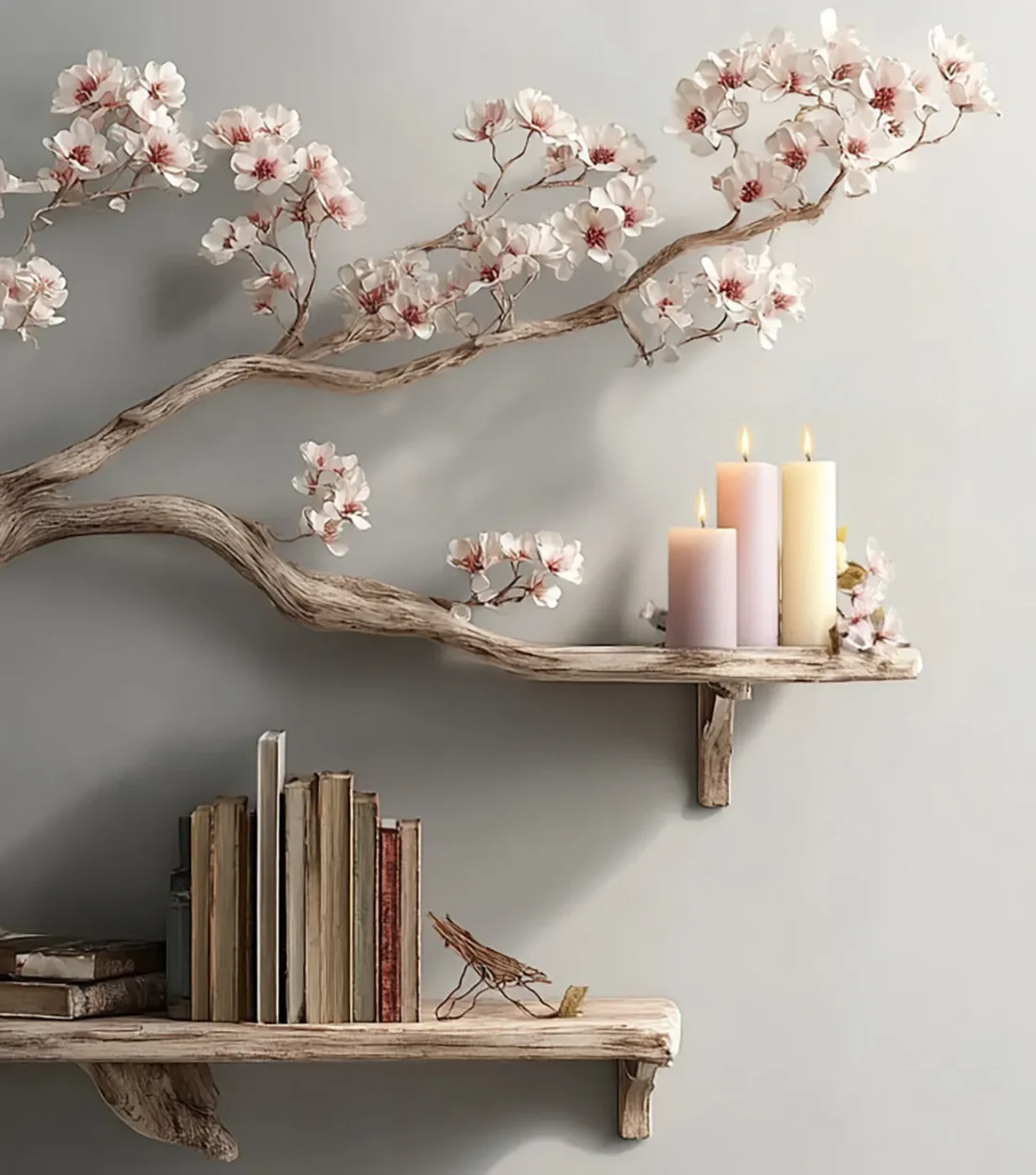 Weathered Timber Limb Reading Stand Surface Fixed High Capacity - Image 2