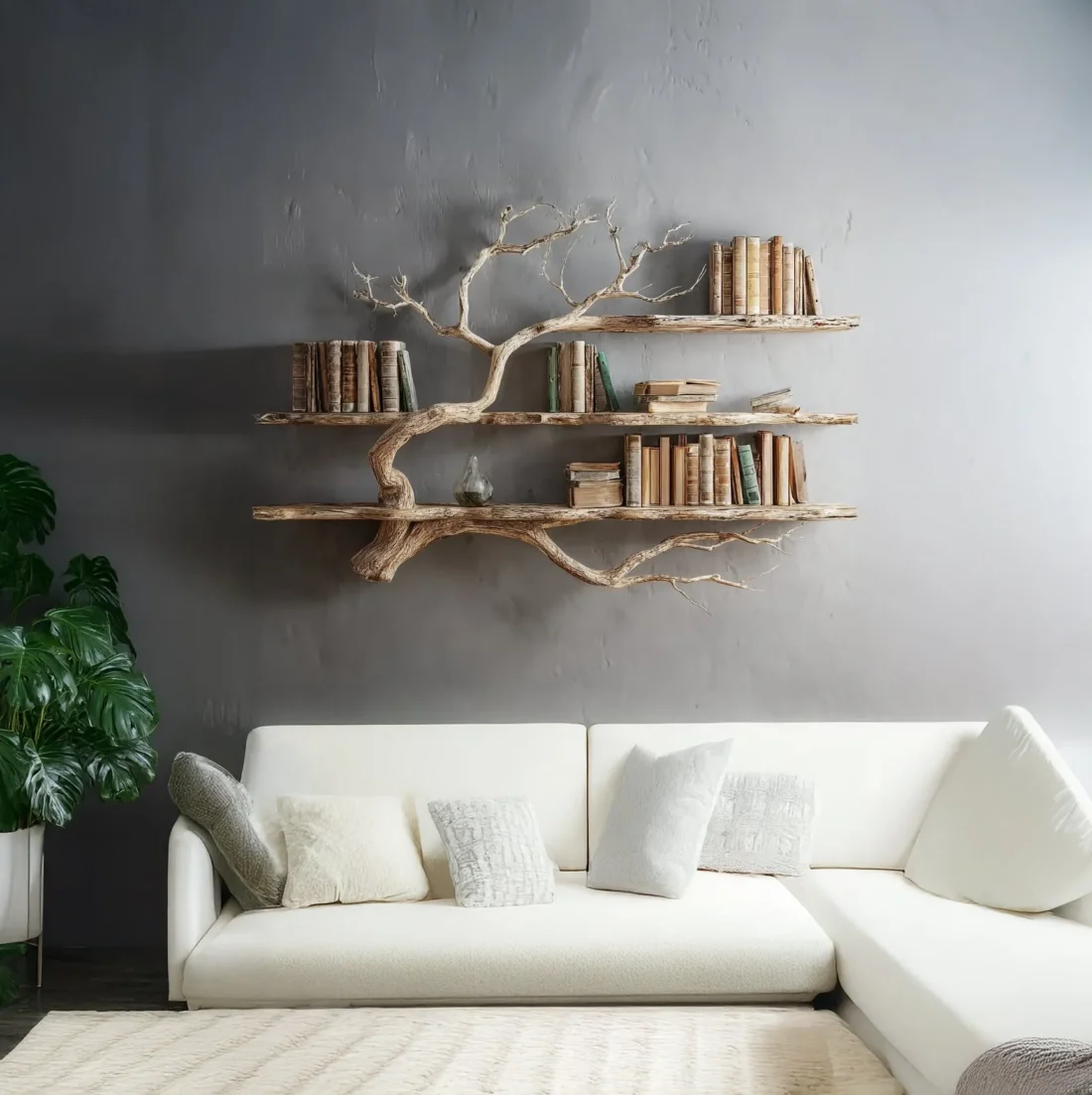 Angle Fit Limb Reading Stand Weathered Timber Surface Fixed Interior Accent - Image 4