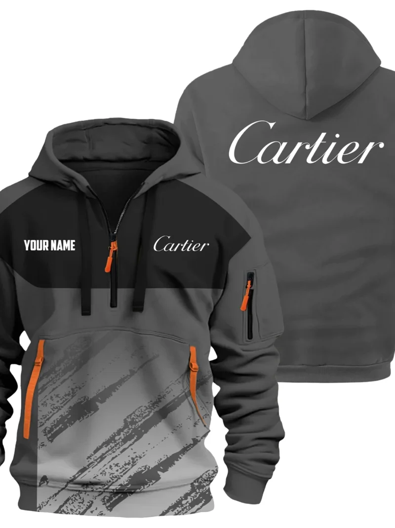 Cartier Exclusive Logo Performance Hoodie Half Zipper OUWC3DHHZ004CTZ - Cartier Hoodie