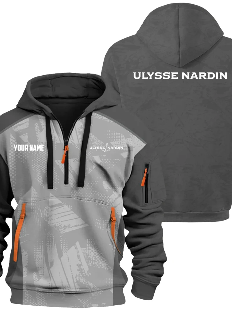 Ulysse Nardin Exclusive Logo Performance Hoodie Half Zipper OUWC3DHHZ010UNZ - Ulysse Nardin Hoodie