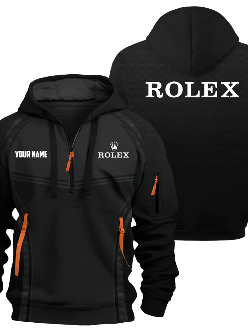 Rolex Exclusive Logo Performance Hoodie Half Zipper OUWC3DHHZ014RLZ - Rolex Hoodie