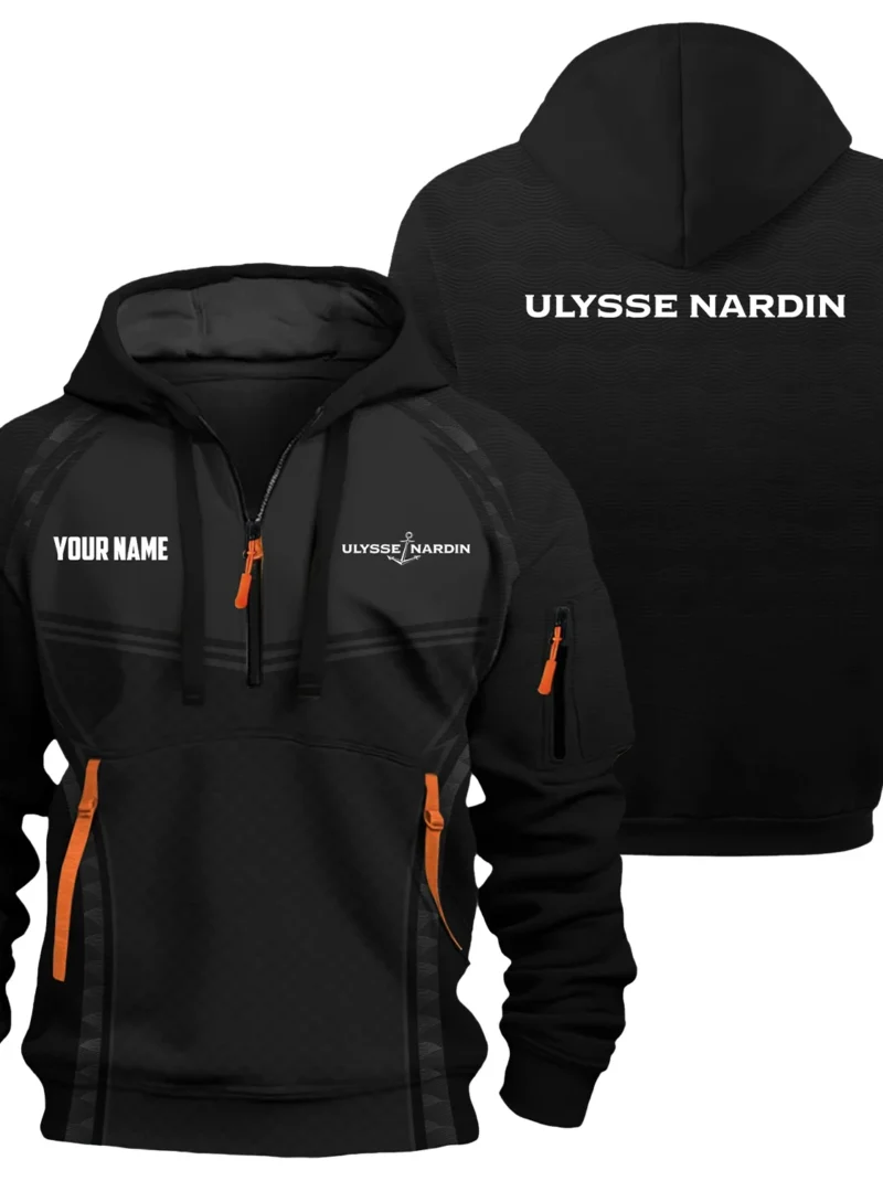 Ulysse Nardin Exclusive Logo Performance Hoodie Half Zipper OUWC3DHHZ014UNZ - Ulysse Nardin Hoodie